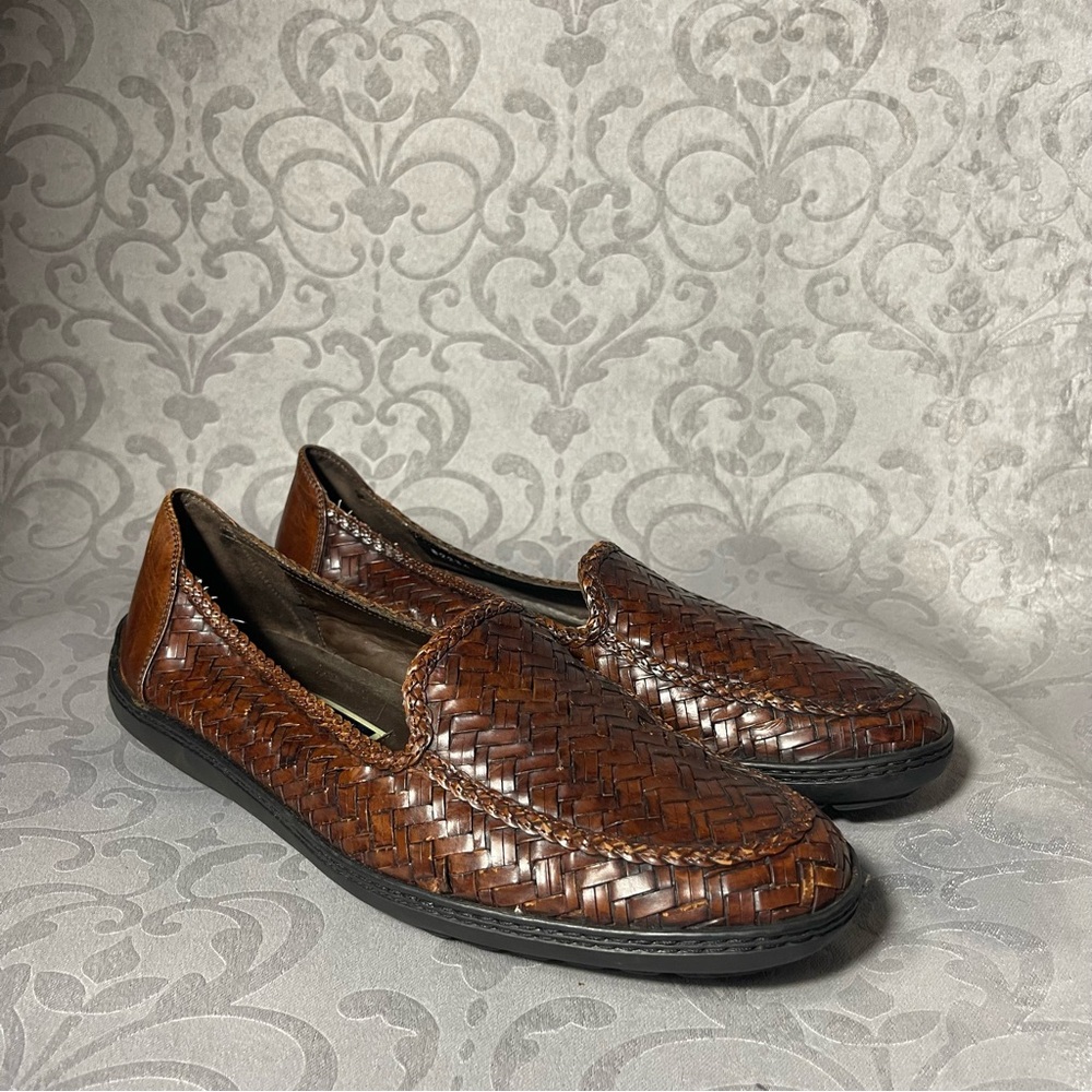 Cole Haan Man Bragano Italy Brown  Leather Loafers Slip-On Loafers Sz 8.5